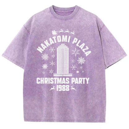 Nakatomi Christmas Party Vintage Distressed T-shirt