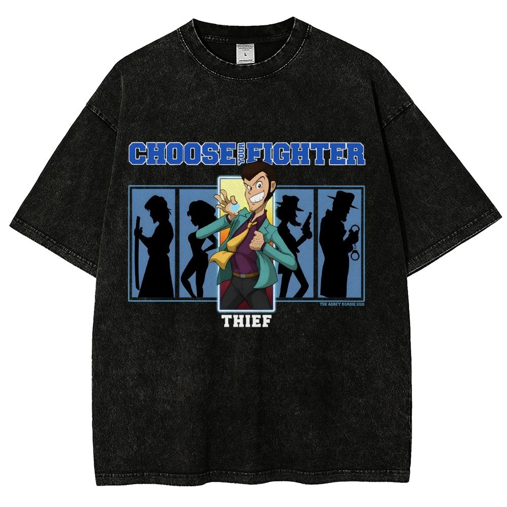 Choose Your Fighter Thief Vintage Distressed T-shirt