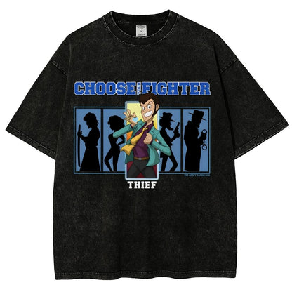Choose Your Fighter Thief Vintage Distressed T-shirt