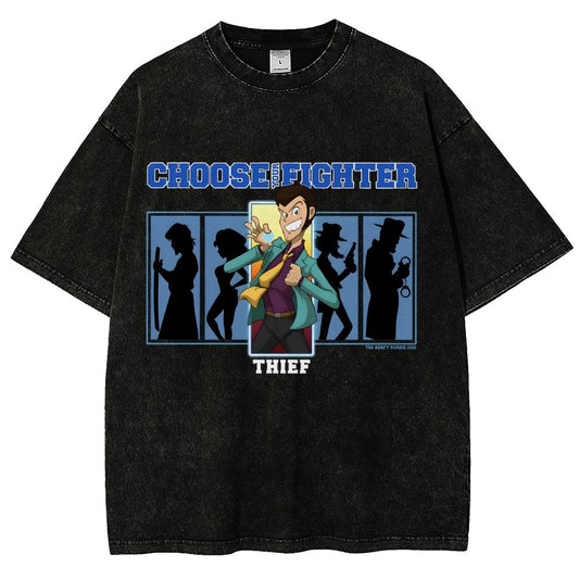 Choose Your Fighter Thief Vintage Distressed T-shirt