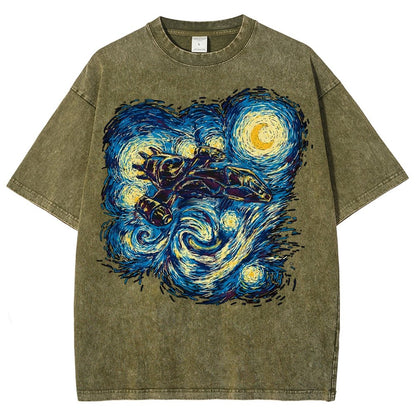 Starry Flight Vintage Distressed T-shirt