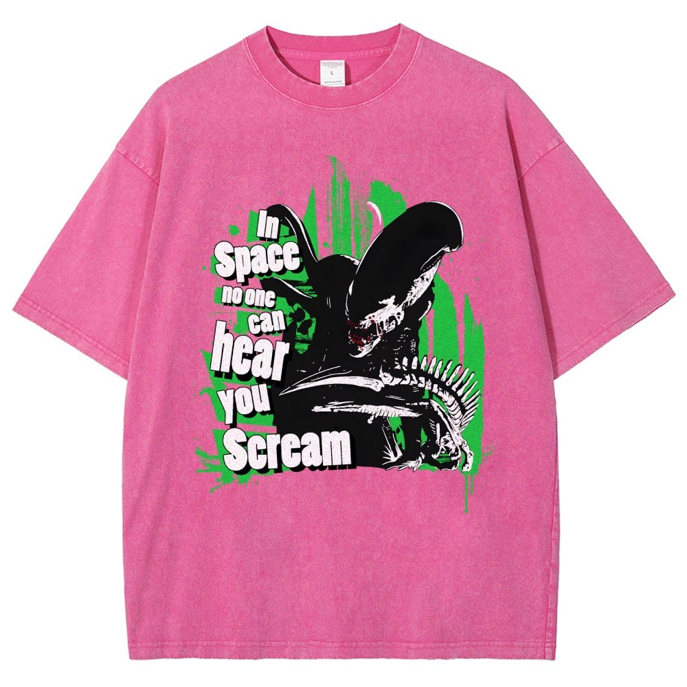 In Space No One Can Hear You Scream Vintage Distressed T-shirt