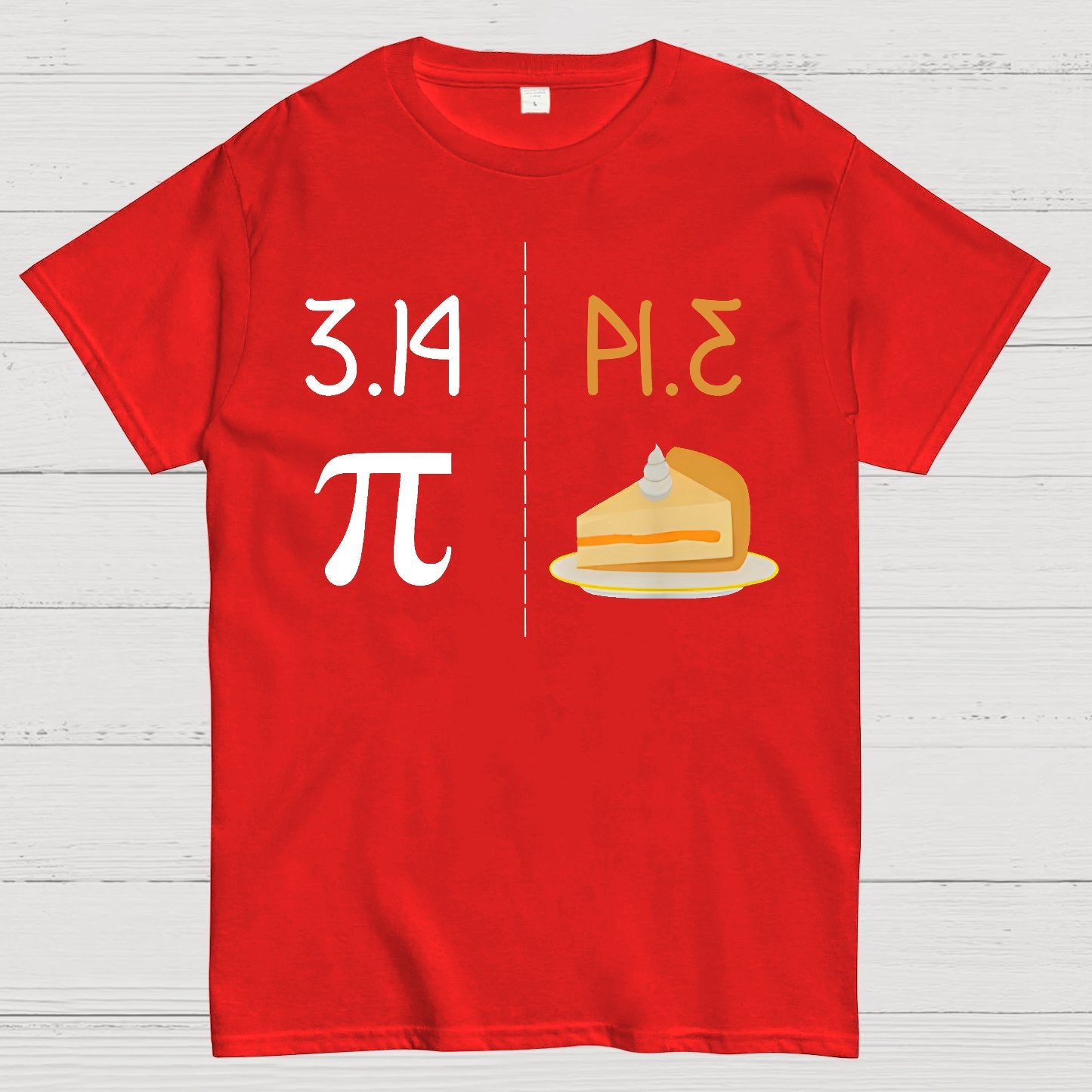 Funny PI Mirror Image Of 3.14 Is PIE Geek T-Shirt