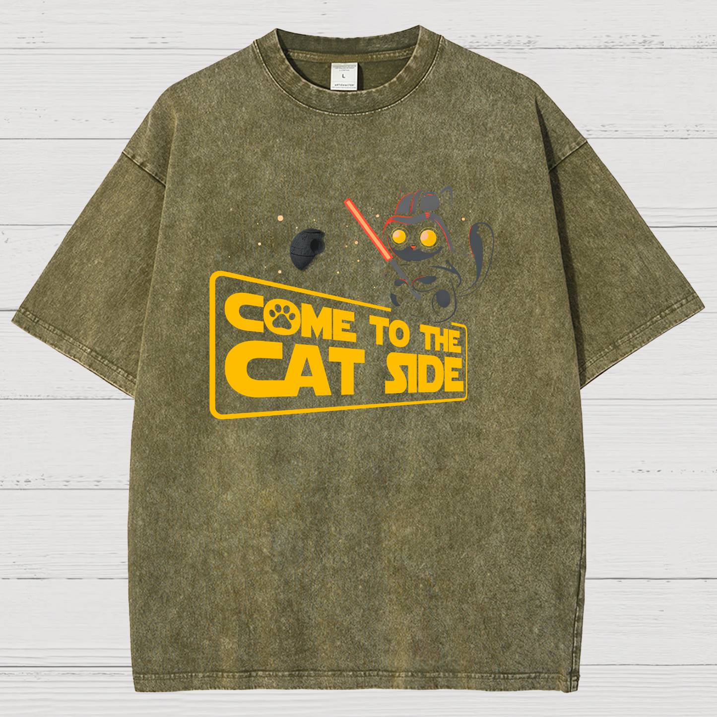 Come To The Cat Side Vintage Distressed T-shirt