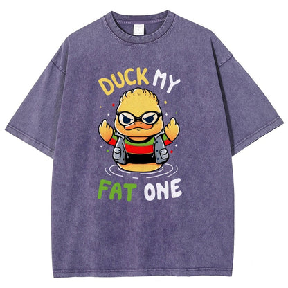 Duck My Fat One Vintage Distressed T-shirt
