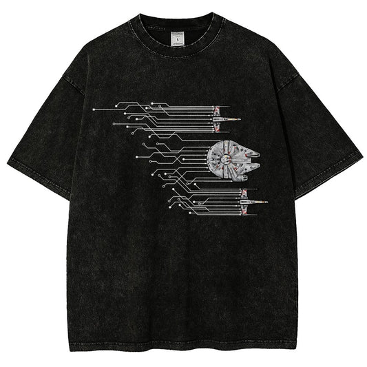 Microships – The Fastest Circuit in the Galaxy Vintage Distressed T-shirt