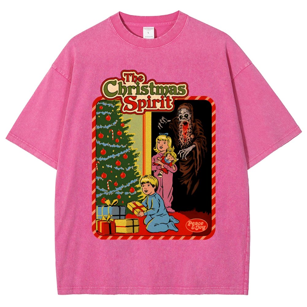 The Christmas Spirit Vintage Distressed T-shirt