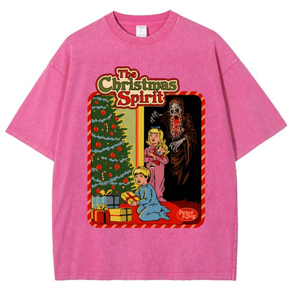 The Christmas Spirit Vintage Distressed T-shirt