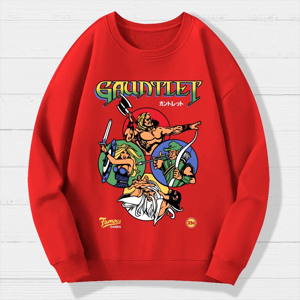Gauntlet Retro Vintage Arcade Gaming Geek Cotton Sweatshirt