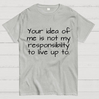 Your Idea Of Me Is Not My Resposibility To Live Up To Geek T-Shirt