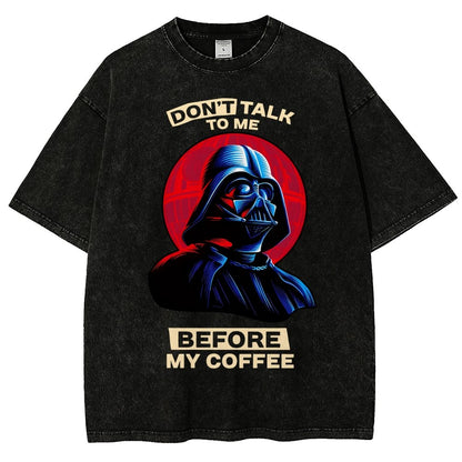 Don’t Talk to Me Before Coffee Vintage Distressed T-shirt