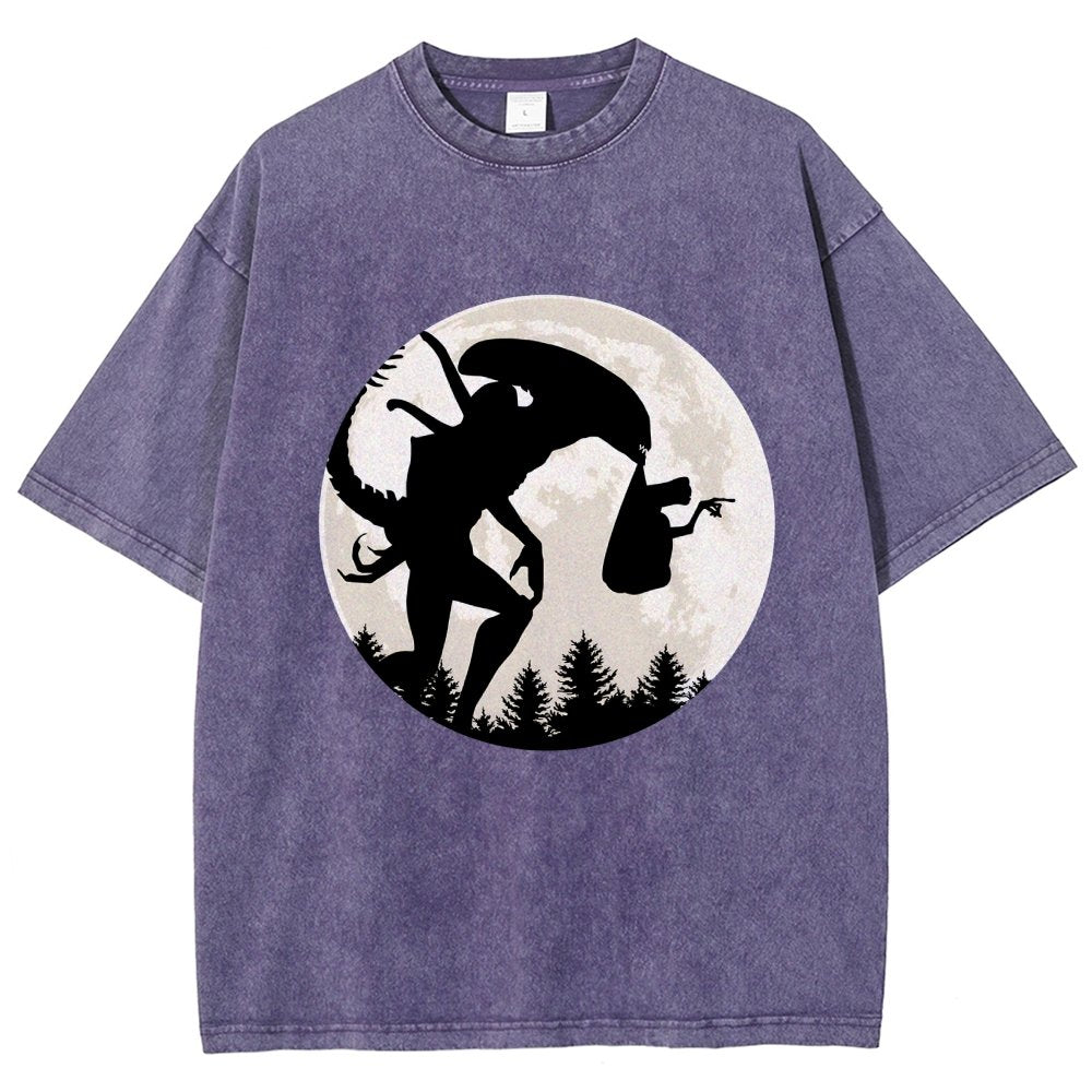 Space Creature Vintage Distressed T-shirt