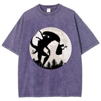Space Creature Vintage Distressed T-shirt