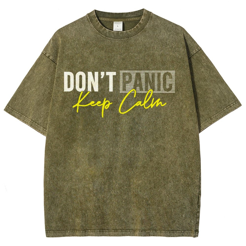 Don't panic keep calm Vintage Distressed T-shirt