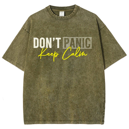 Don't panic keep calm Vintage Distressed T-shirt