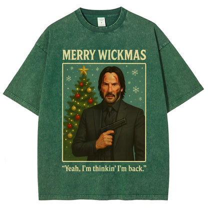 Merry Christmas Yeah, I'm Thinkin' I'm Back!  Vintage Distressed T-shirt