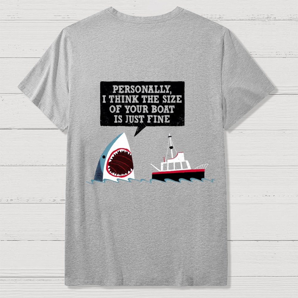 Polite Sharks Nerdy Back Printing Geek T-Shirt
