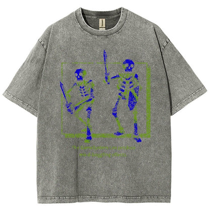 MIND-BOGGLING SKELETONS Vintage Distressed T-shirt