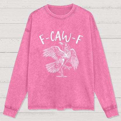 F-Caw-F Washed Long Sleeve Tee