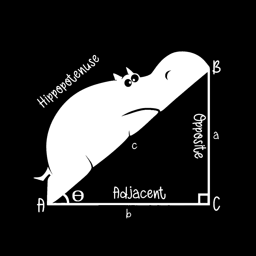 Funny Hippopotenuse Math Geeky T-Shirt