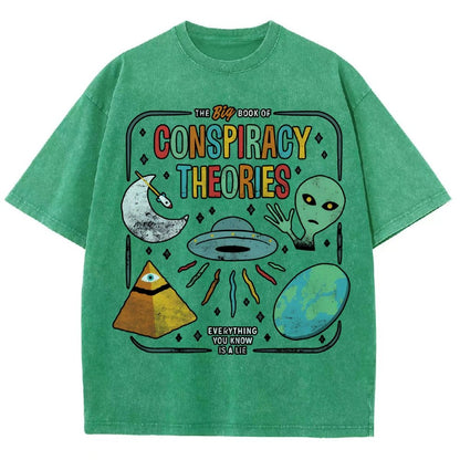 The Big Book Of Conspiracy Theories Vintage Distressed T-shirt