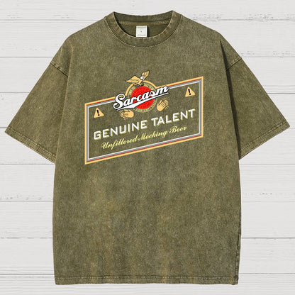 Sarcasm Genuine Talent Vintage Distressed T-shirt