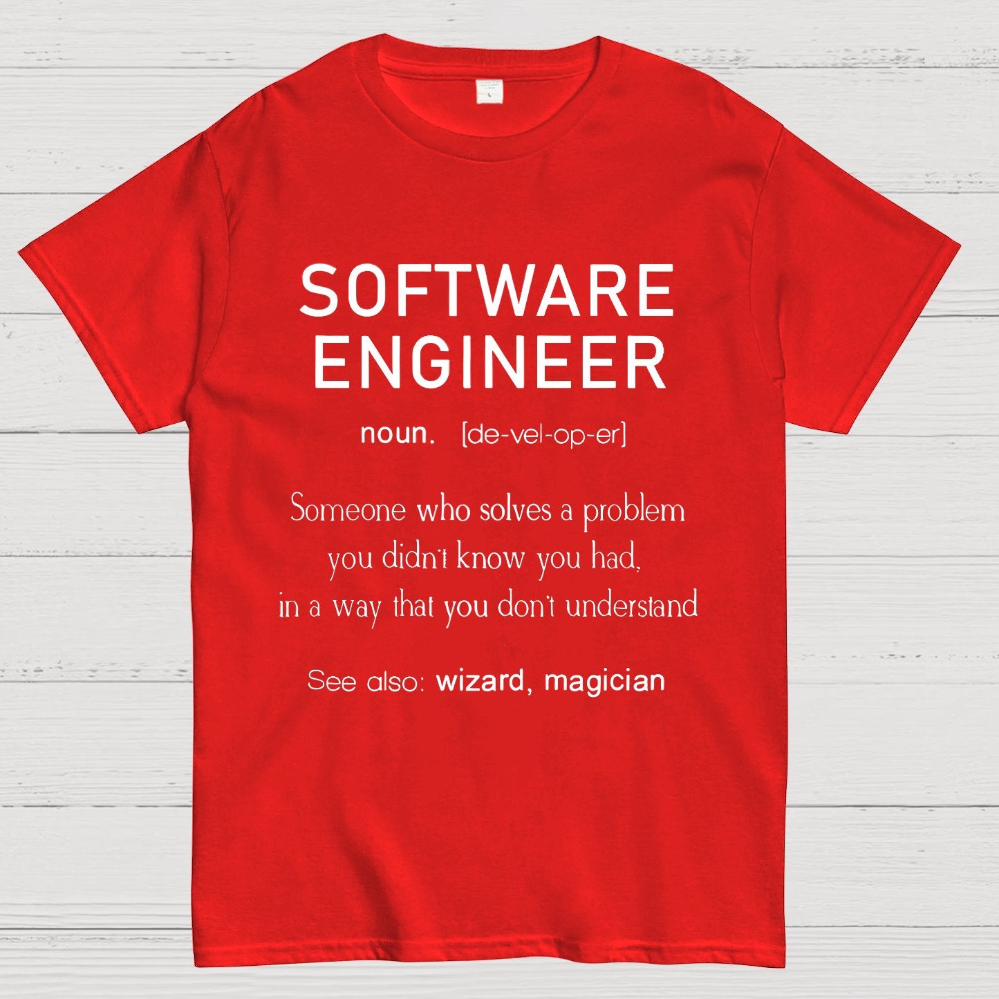 Software Engineer Definition Shirt Coder Definition Geek T-Shirt