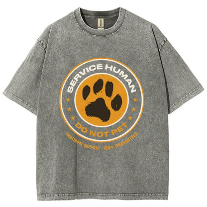 Service Human Do Not Pet Vintage Distressed T-shirt
