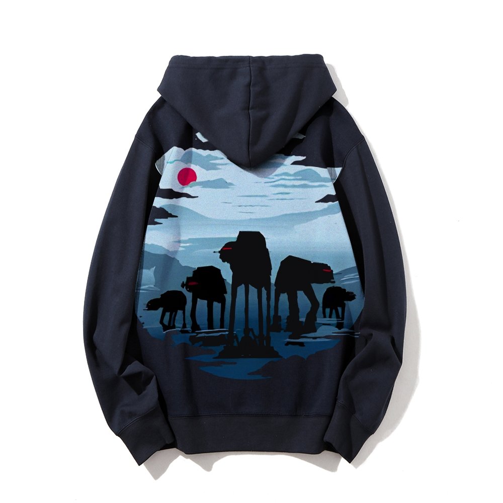 Assault Squad Printed Back Cotton Hoodie