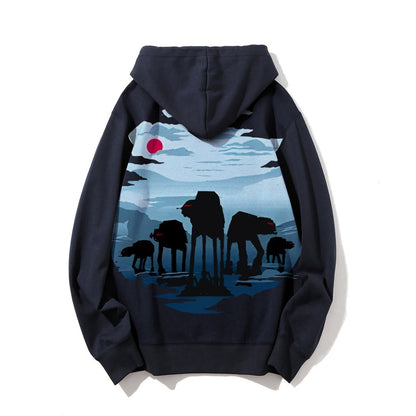 Assault Squad Printed Back Cotton Hoodie