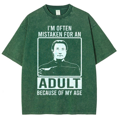 I'm Often Mistaken For An Adult Because Of My Age Vintage Distressed T-shirt