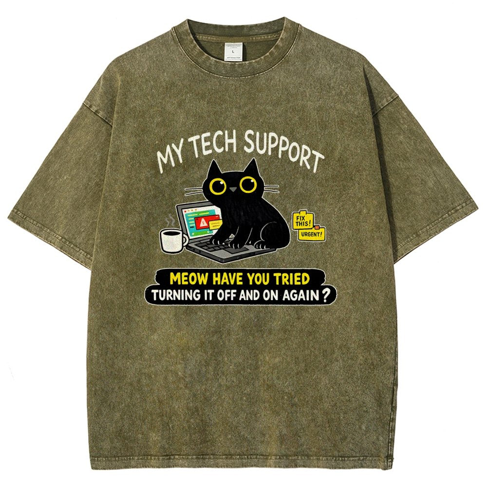 My Tech Support Vintage Distressed T-shirt