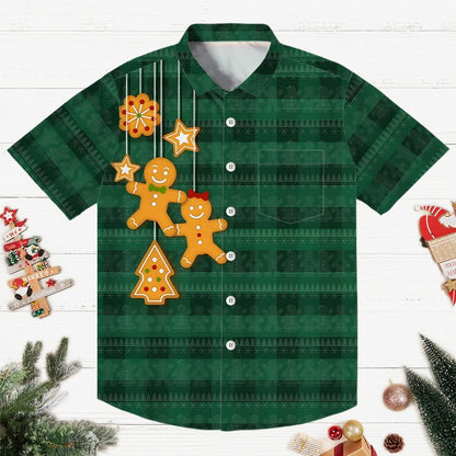 Christmas Plaid Cookie Pattern Print Geeky Shirt