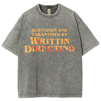 Writtin Directino Vintage Distressed T-shirt