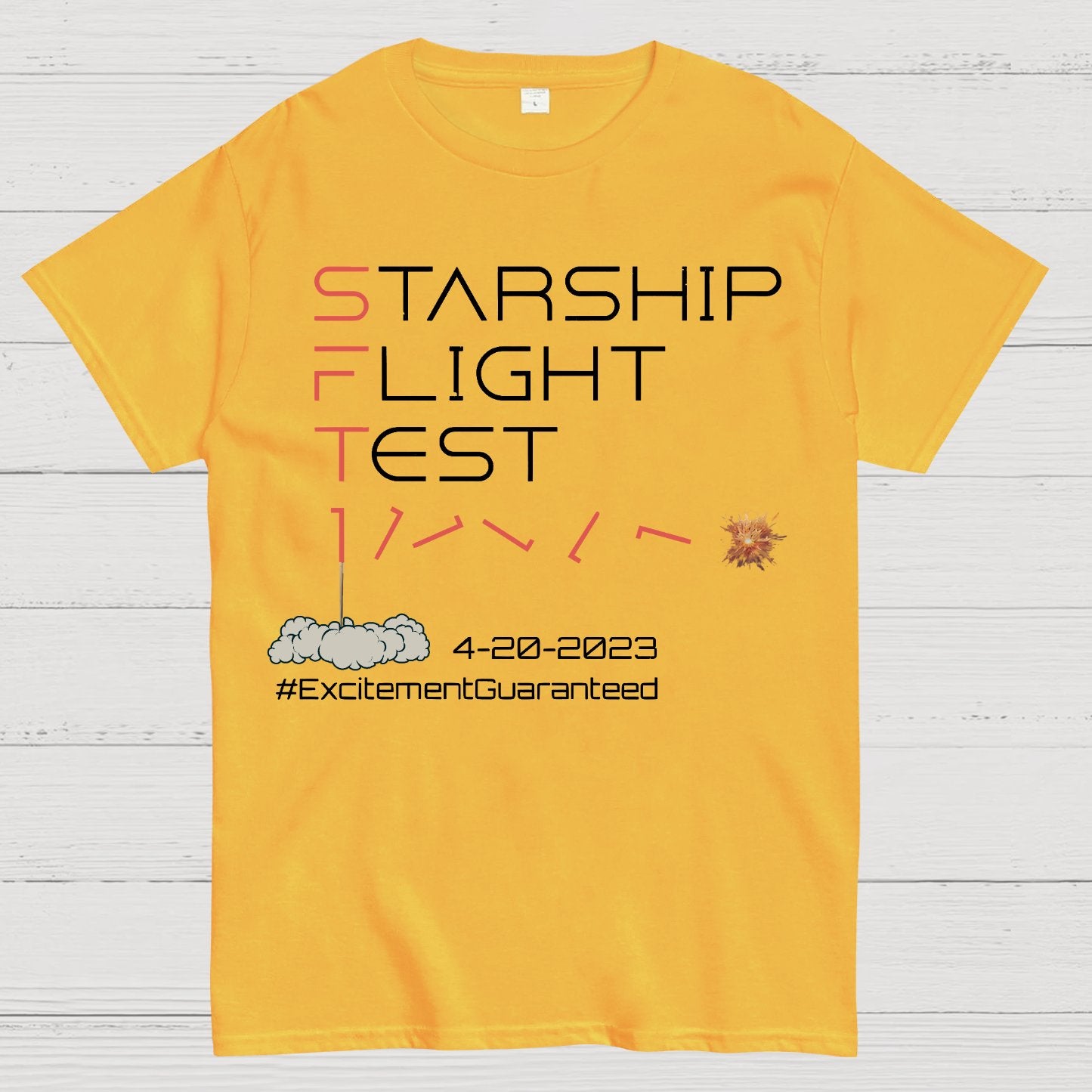 Starship Flight Test Milestone SFT1 Geek T-Shirt