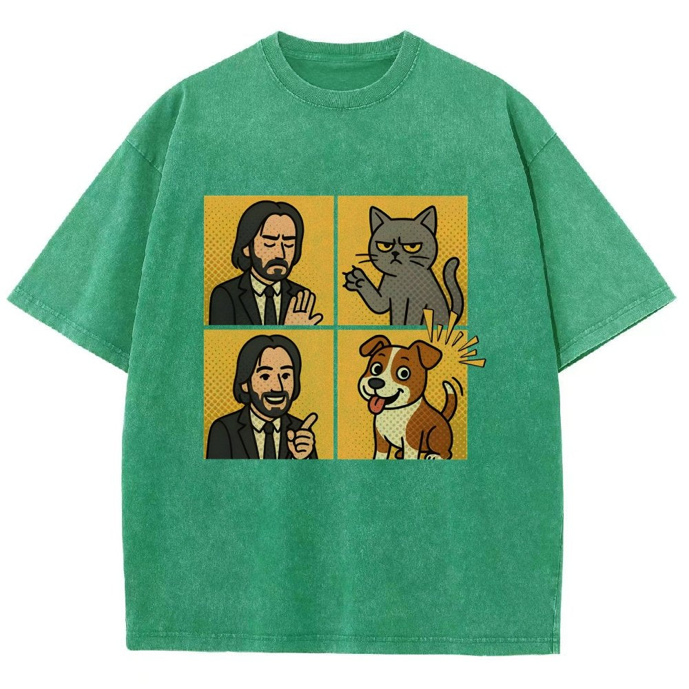 Dog Vintage Distressed T-shirt