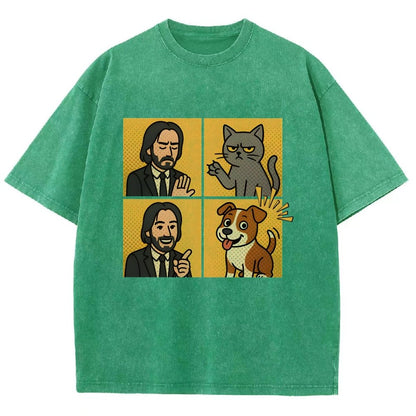 Dog Vintage Distressed T-shirt