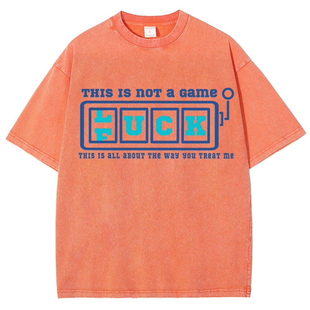 THIS IS NOT a Game — F(L)UCK Vintage Distressed T-shirt