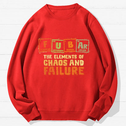Elements Of Chaos And Failure Geek Cotton Sweatshirt