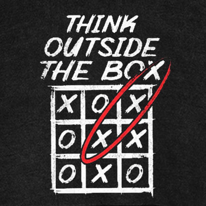 Think Outside The Box Nerd Vintage Distressed Hoodie