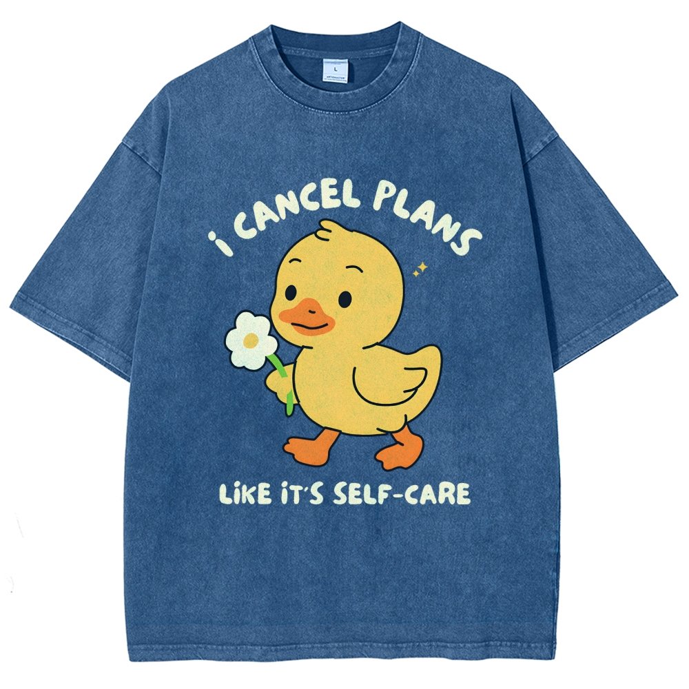 I Cancel Plans Vintage Distressed T-shirt