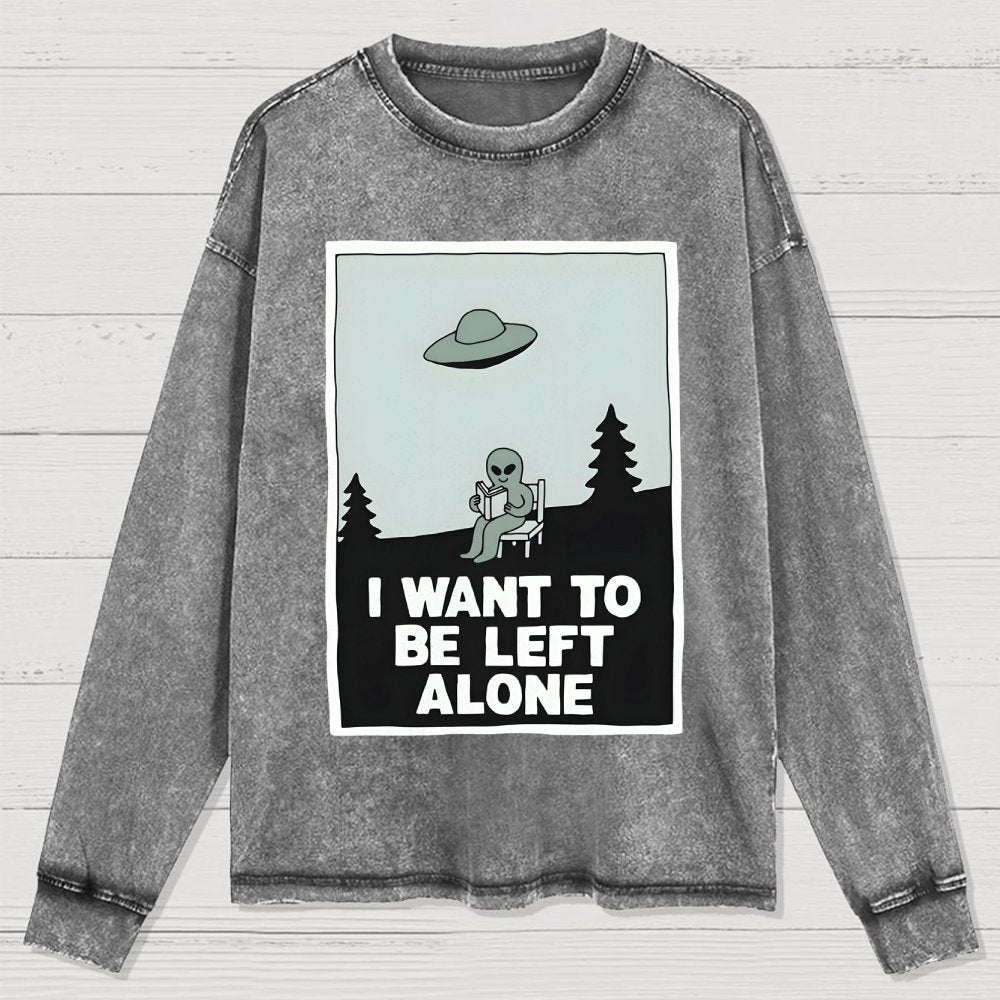 Extraterrestrial Introvert Washed Long Sleeve Tee