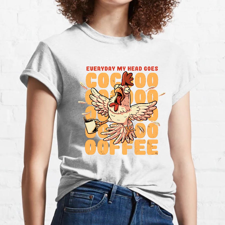 Cocoffee Funny Chicken Nerdy T-Shirt