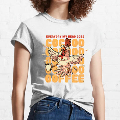 Cocoffee Funny Chicken Nerdy T-Shirt