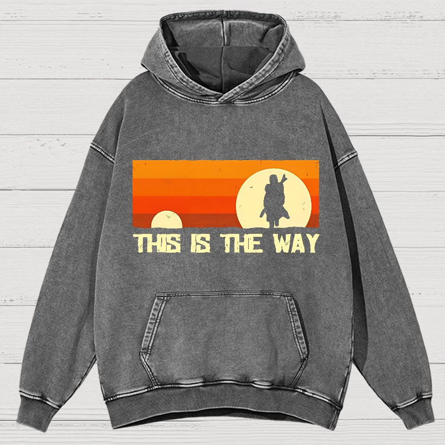 This Is The Way Vintage Distressed Hoodie