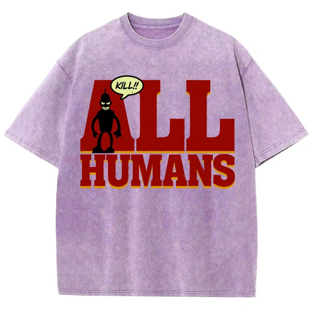 Kill All Humans! Vintage Distressed T-shirt
