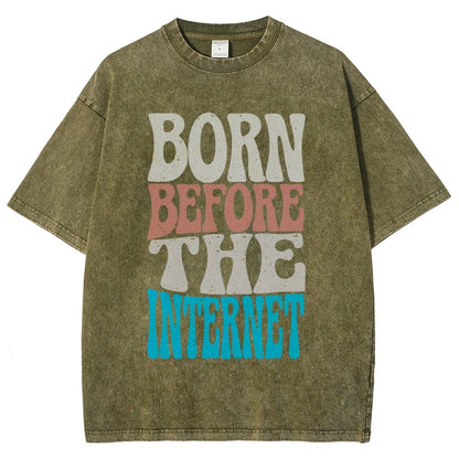 Born Before the Internet Vintage Distressed T-shirt
