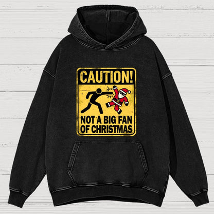 Christmas Caution Vintage Distressed Hoodie