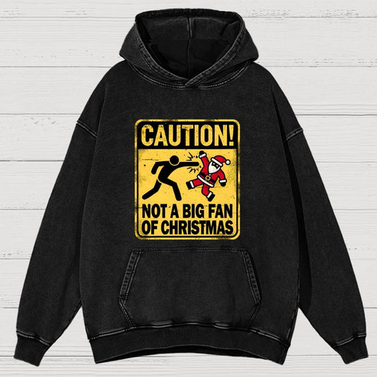 Christmas Caution Vintage Distressed Hoodie