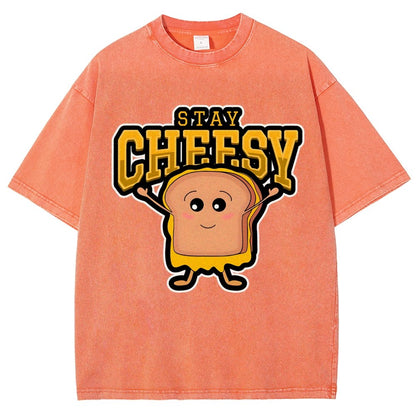 Sandwich Stay Cheesy Vintage Distressed T-shirt